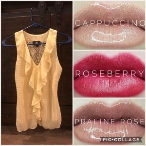 Yellow ruffle blouse